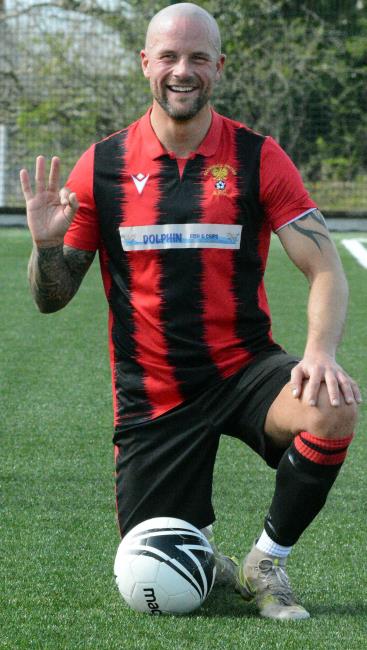 Nathan Greene - the striker scored the opener for champions Goodwick United who won at Kilgetty