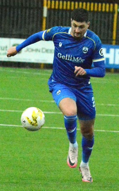Ben Ahmun scored the opener for Haverfordwest County, but it finished 2-1 to Penybont at the final whistle