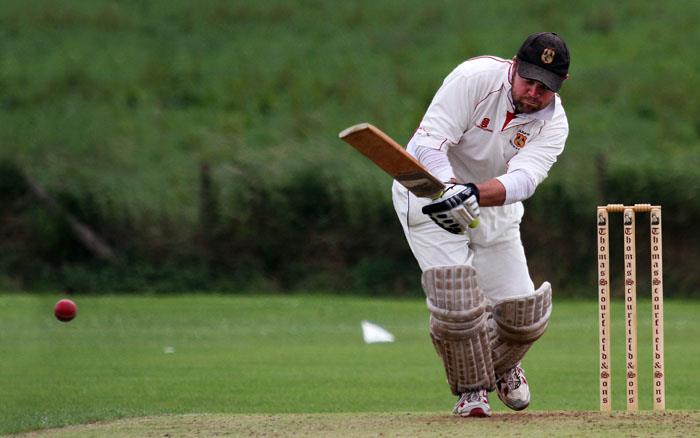 Brian Hall in batting action for Carew