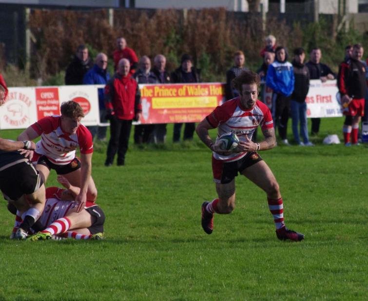 Dan Birch makes a midfield break