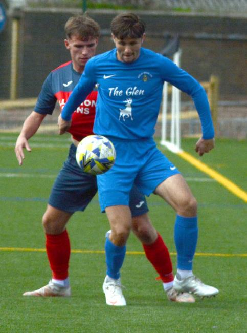Fraser Finlay bagged a superb hat-trick for Merlins Bridge