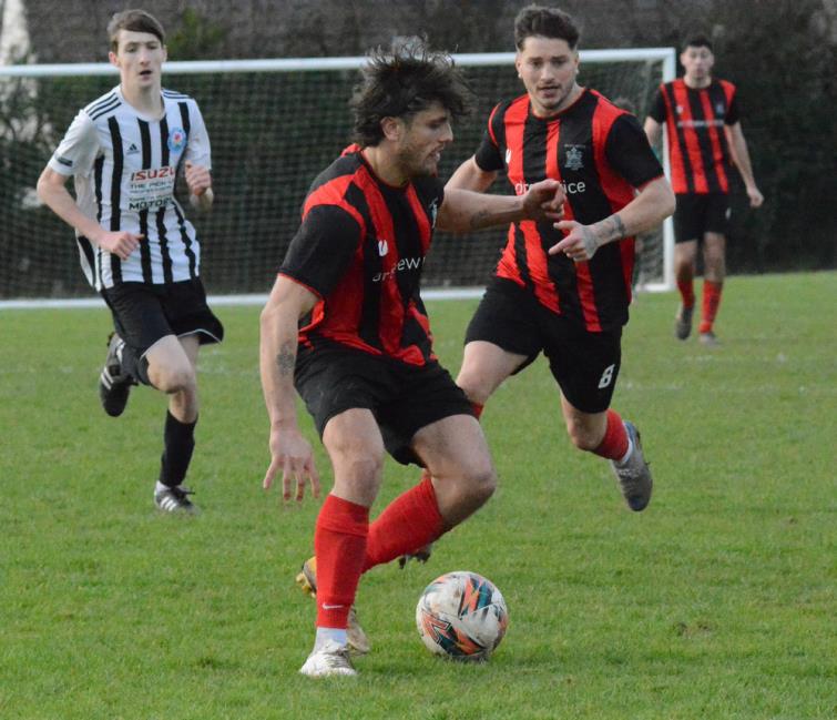 Fraser Finlay was involved in all the goals for Tenby at Neyland. Picture Gordon Thomas