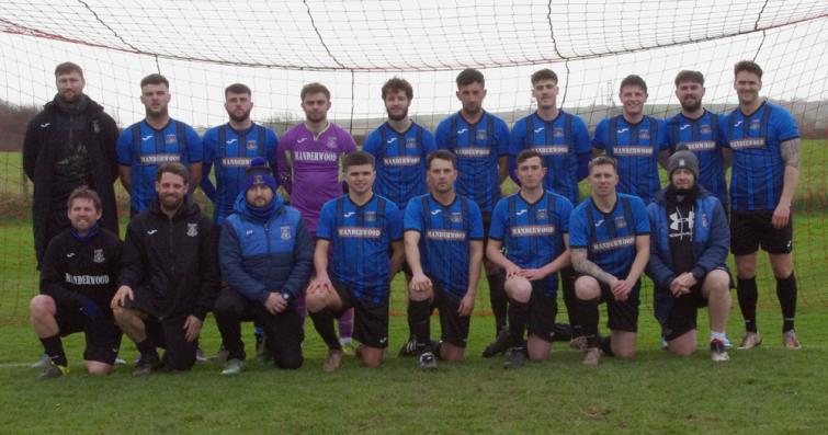 Hakin United line-up before kick off
