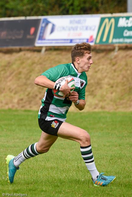 Harry Fuller - two tries on debut for teenage Whitland full back