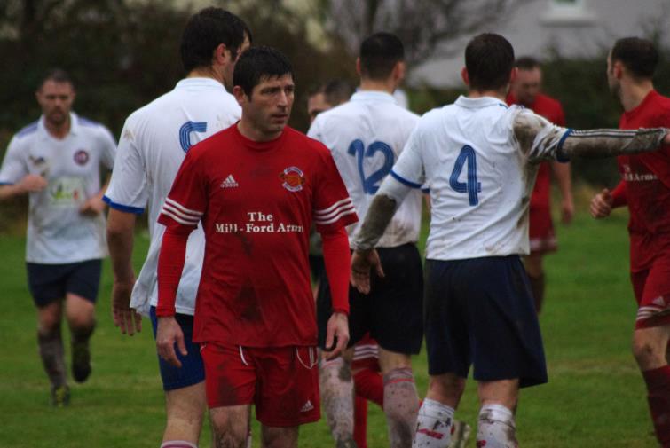 Paul Jonah Jones scored for the West Dragons in their big win against Milford United