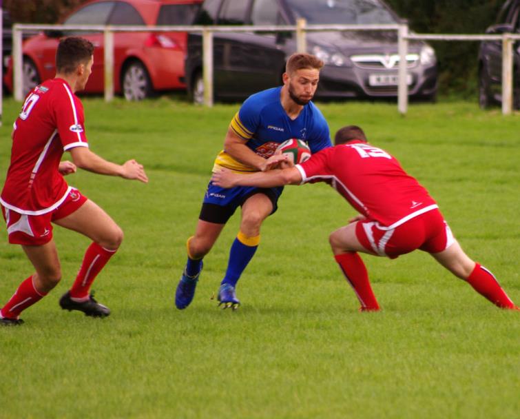 Ryan Wilkins and Shaun Dalling put in some graft for Pembroke