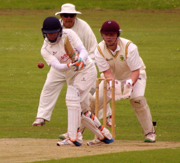 Sean Williams batting for Haverfordwest 2nds at the Racecourse