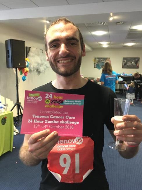 Tom celebrating an award success