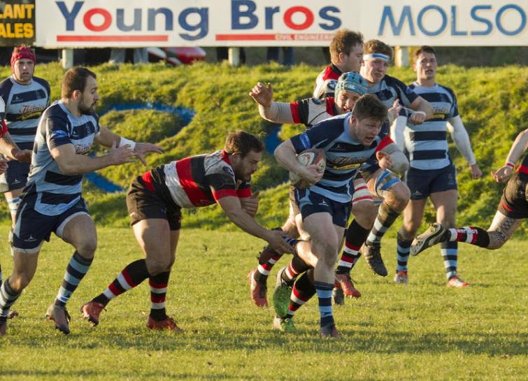 The Otters goes on the charge. Picture by Elwyn Davies.