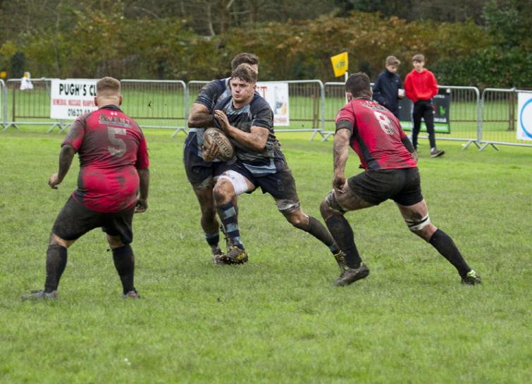Liam Hutchings breaking forward for Narberth. Picture by Elwyn Davies.