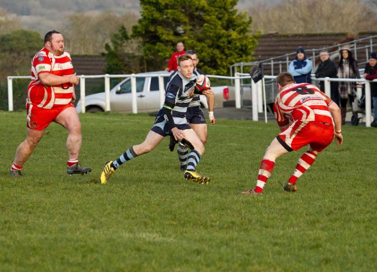 Narberth press forward. Picture by Elwyn Davies.
