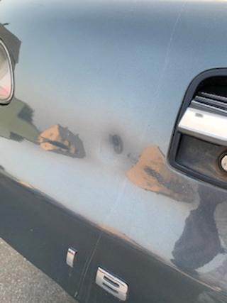 Dented car