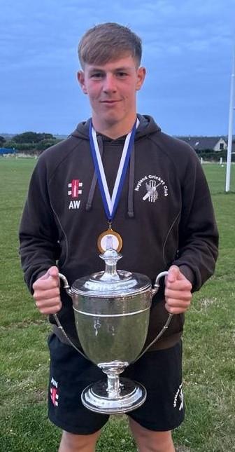 Ashley Watkins - holding the Duggie Morris Cup