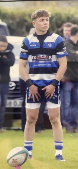  Dewi  George- Fully focussed as he lines up a kick