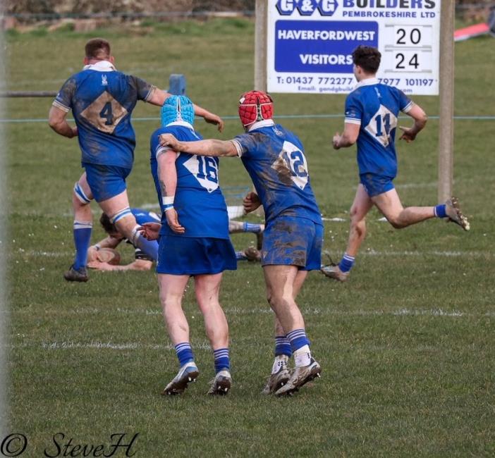 Jack Evans - Blues winning try. Picture Steve Howells