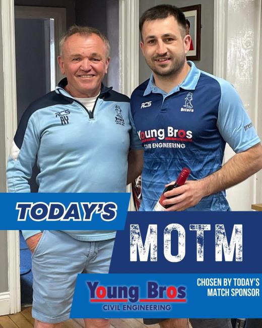  Lewys Gibby - man of match with Andrew Young
