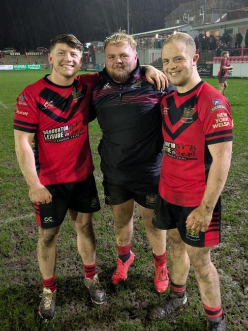 Tenby try scorers - Connor Keir, Iwan Duffy and James Morgan