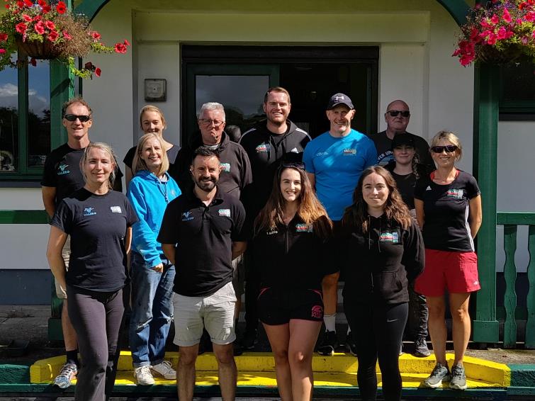 Pictured are members of the Sport Pembrokeshire team at Saundersfoot Bowling Club with Paul Blayney, Club Secretary.