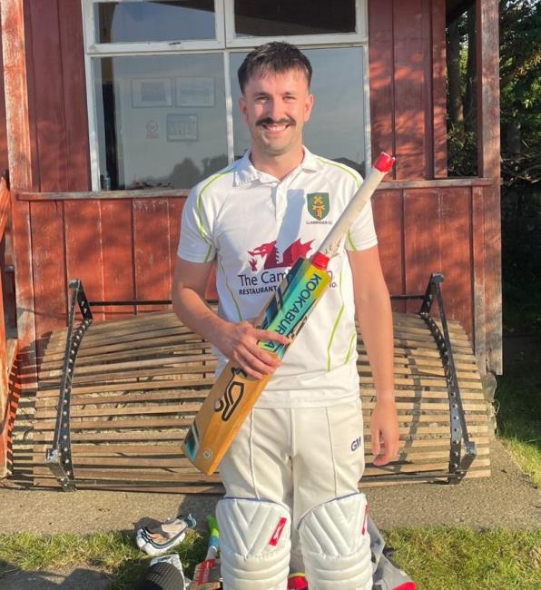 Rhys Meredith-Barrett - hit the boundary to keep Llanrhian safe