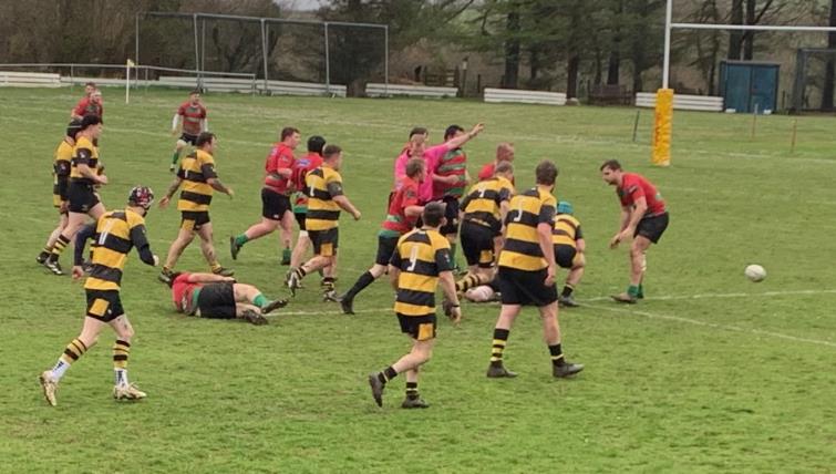 Wasps lose the ball on another attack. Picture Bill Carne