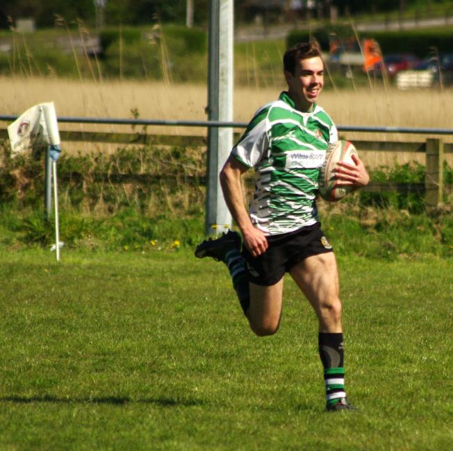 Winger Sean Coles races clear