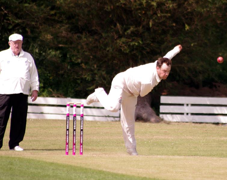 Steve Mills - bowled well for Llangwm