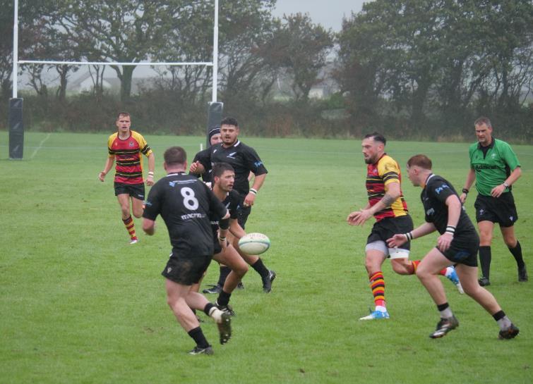 Action from the Neyland v Cardigan match (William John)