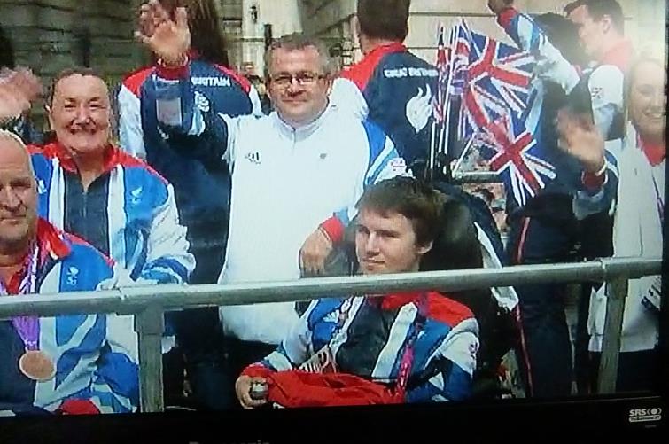 Waving to the crowds