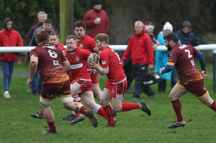 Dan Colley breaks for Pembroke