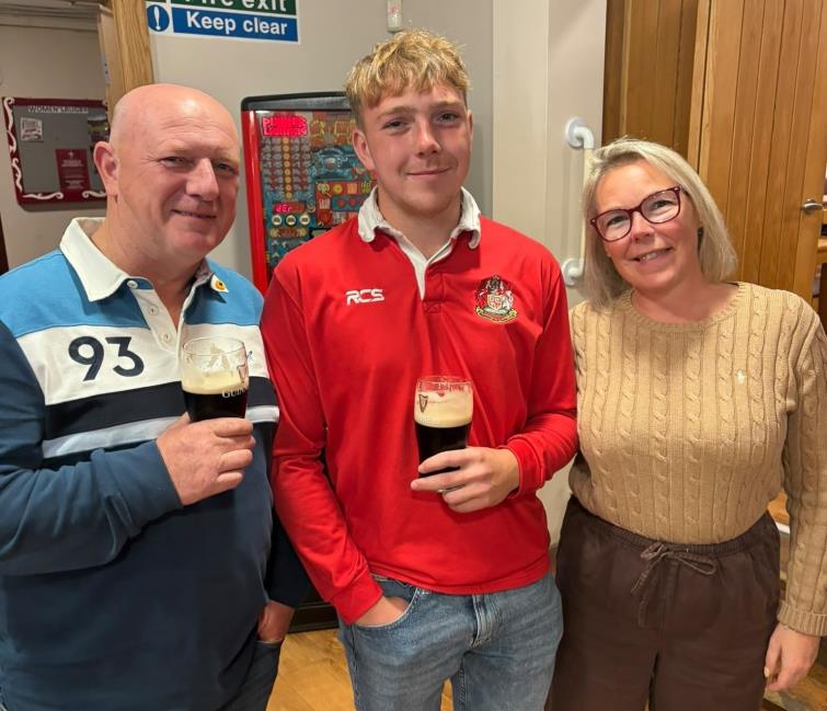Man of the match was Rhydian Eynon of Pembroke with his parents