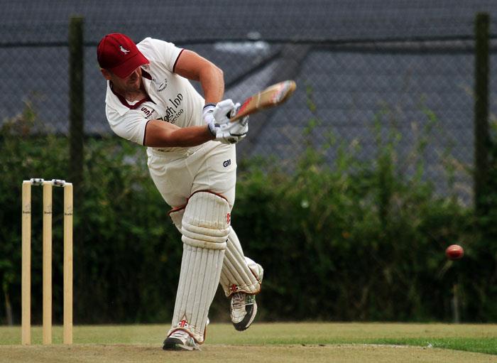 Adam Chandler clips a shot through legside covers. Picture by Brian McKehon