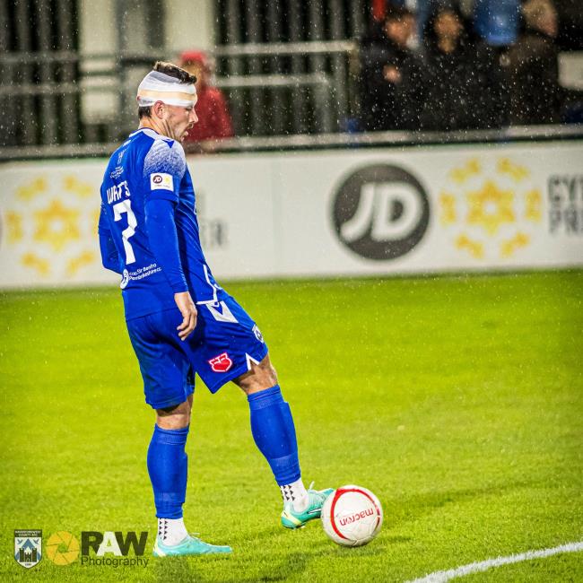 Captain Ricky Watts played his 350th game for Haverfordwest County