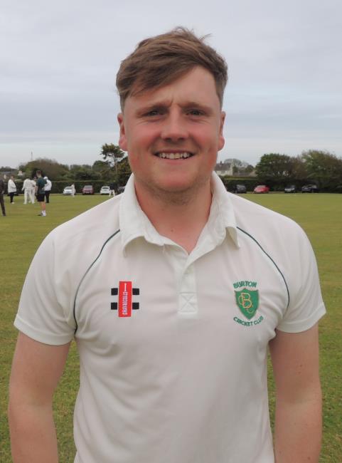 Toby Hayman -batted well for Burton