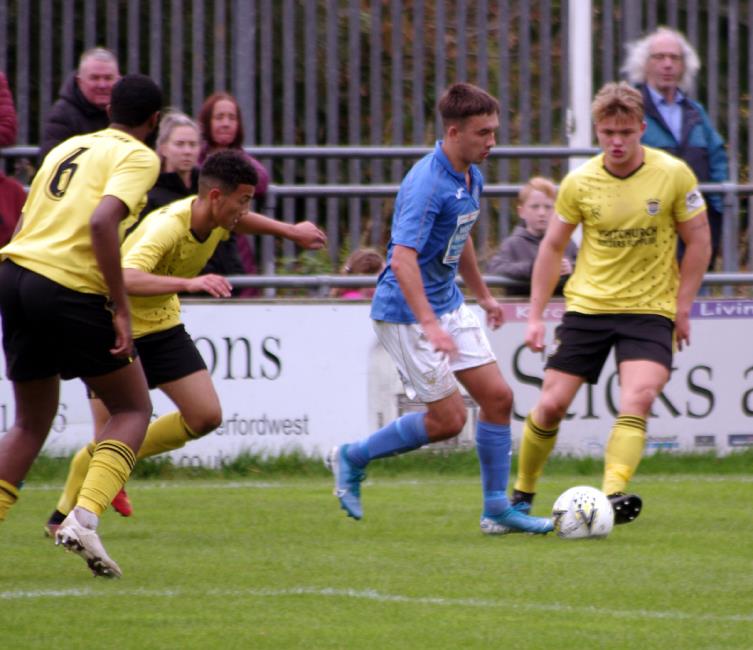 Ben Fawcett scored twice for the free-scoring Bluebirds