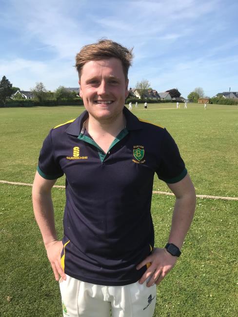 Toby Hayman - batted well for Burton again