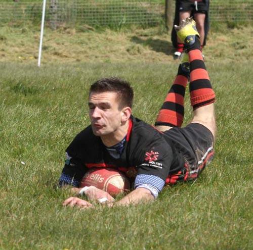 Simon Stanford grabbed a try hat-trick for Pembroke