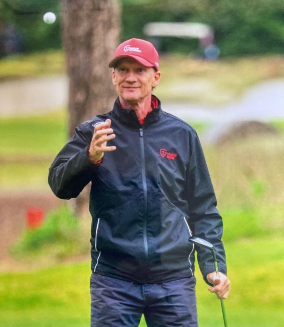 Alan in confident mood at Ferndown in the home internationals