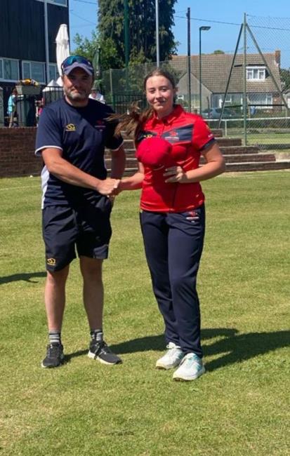 Ave receiving her cap