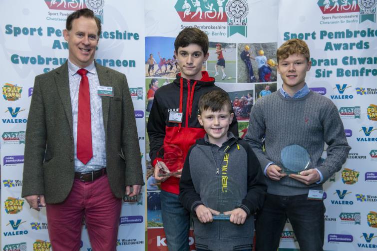 Boys U16 - Liam Topp (Winner), Euan Dyer, Dewi Thomas