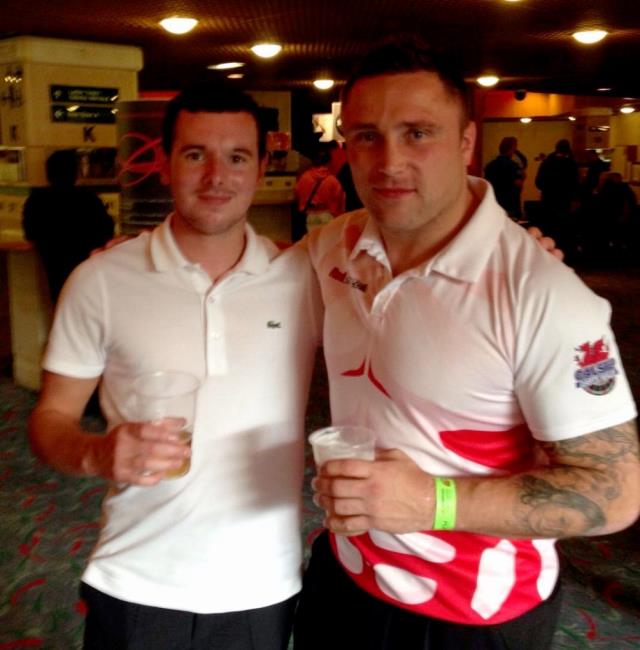Ben Adams with Gerwyn Price