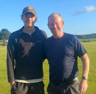 George Waters and Barry Evans - 7 wickets between them for Carew 1sts