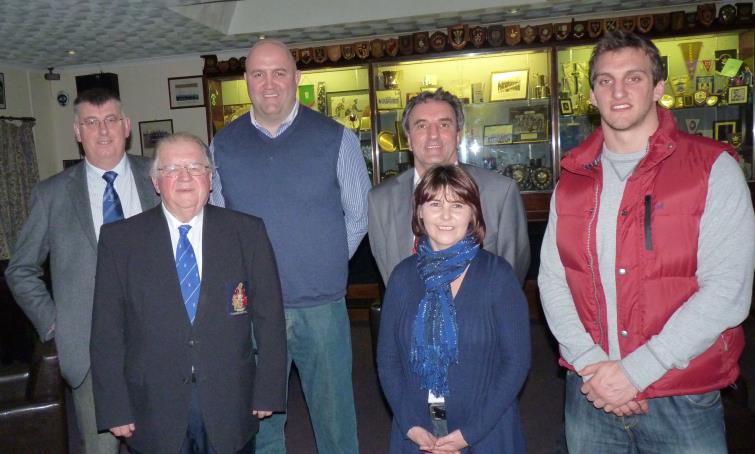 Haverfordwest RFC Pork Supper - Gareth Griffiths, Derwyn Jones, Geoff Williams, Sam Warburton, Brian Stephens and Delyth Summons