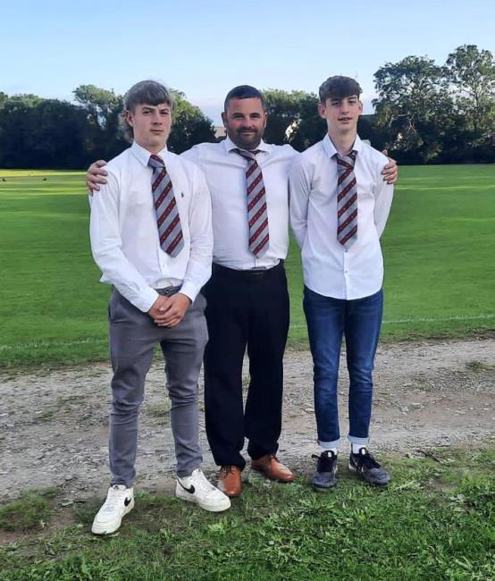 Matthew with sons Morgan and Corey