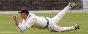 Paul takes a diving catch