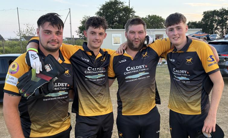 Ryan Morton, Will Allen, Joe Kidney and Noah Williams - influential Lawrenny players
