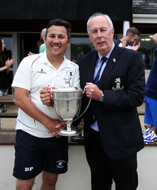 2. Town skipper  Danny Potter and Tony Scourfield