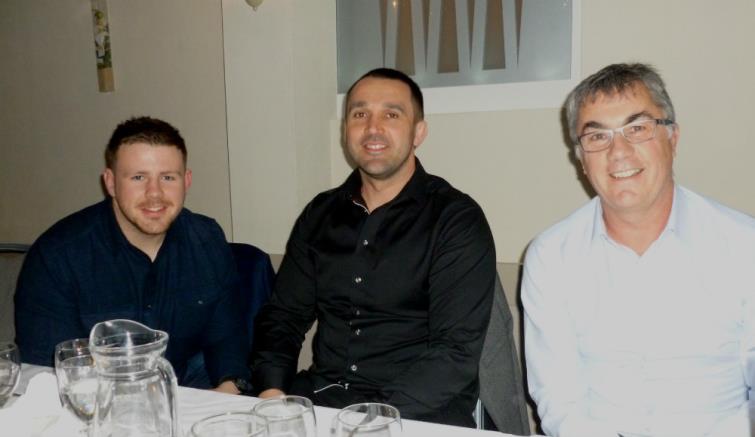 Jonathan at a charity event with Rob Evans and Geraint John