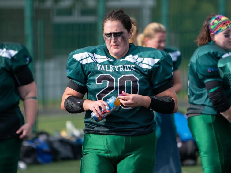 Zoe John loves playing American Football