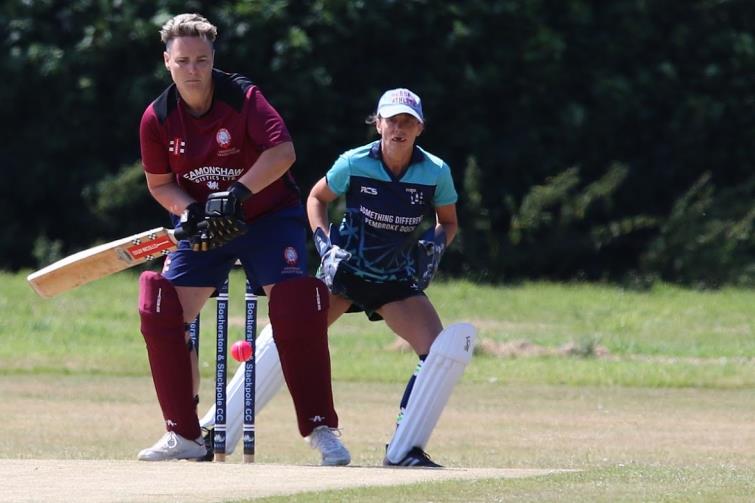  Lucy Johnson en route to her top score