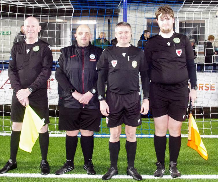 Match Officials before kick off